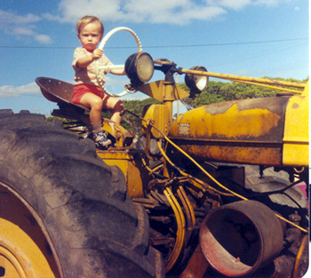 Gary Driving a Tractor