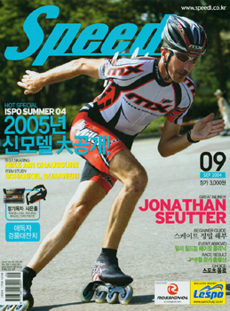 Jonathan Seutter on the cover of Speed Magazine