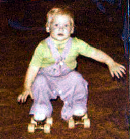 Theresa Cliff skating at Age 1